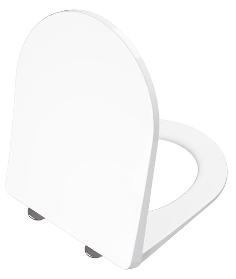 Alva Aura WC-Sitz mit Absenkautom. Scharn. Edelstahl, f. AQKEAUWWCTRS, Weiß - AQKEAUSITZA.1