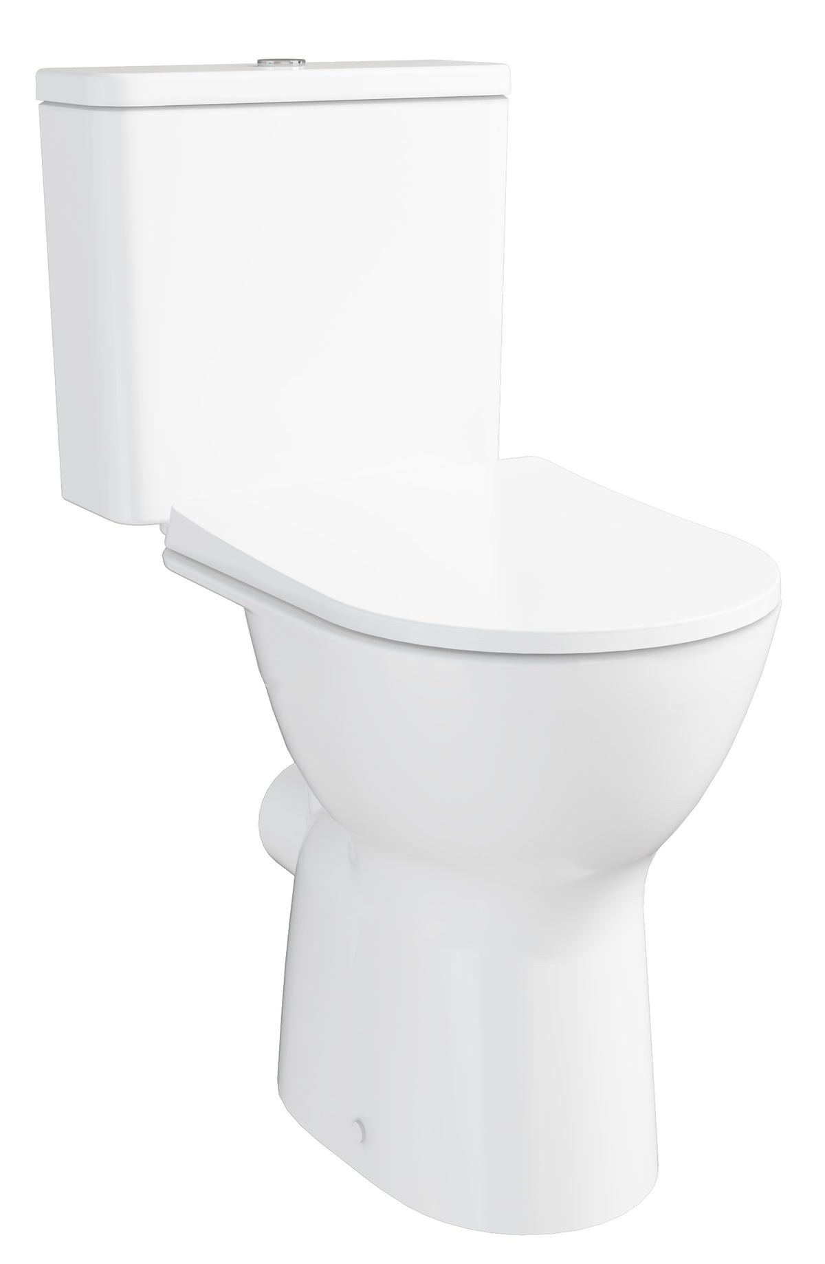 Alva Idea Kombi-Stand-WC Tiefsp. inkl. SPK+WC-Sitz,Sitzh. 46cm, spülrandl.,Weiß - AQBFIDWCTSK