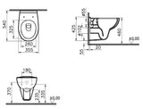 Alva Idea Wand-WC Tiefspüler + 6cm Barrierefrei, spülrandlos, Weiß - AQBFIDWWCTESS