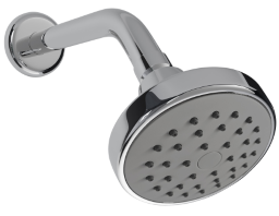 Alva Varia Wandkopfbrauseset 1-fach d 9cm, mit Wandanbindung 19,4cm, Chrom - AQARVAWKBS1
