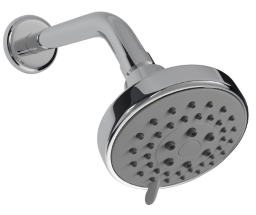 Alva Varia Wandkopfbrauseset 3-fach d 9cm, mit Wandanbindung 19,4cm, Chrom - AQARVAWKBS3