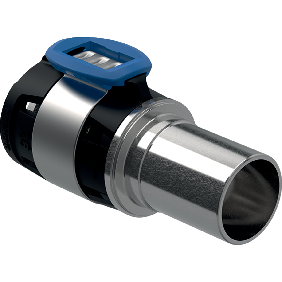 GEBERIT GE FlowFit Uebergang Mapress Edelstahl mit Einschubende, d20 x 22mm   – 620.252.00.1