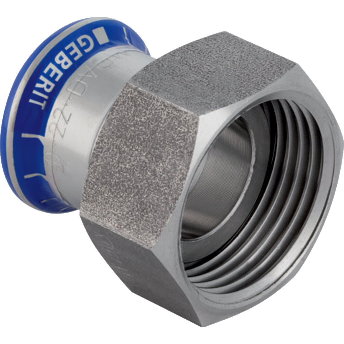 GEBERIT GE Mapress Edelstahl Uebergang aus Edelstahl d18mm x G3/4   – 35133