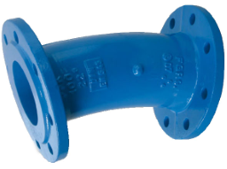 ALVA FFK-Bogen 11 Grad DN80 Fl. geb. PN10/16 GGG epoxybeschichtet