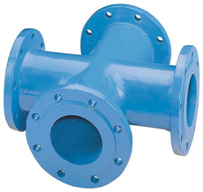 Alva TT-Kreuzstück DN100 Fl. geb. PN10/16 GGG epoxybeschichtet - FSTT100GGG
