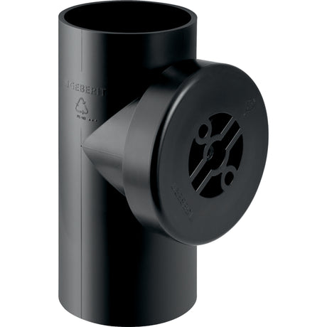 GEBERIT GE PE Putzstueck f.senkr. Leitungen 90 Gr. d90mm m.Verschlusskappe 366451   – 366.451.16.1