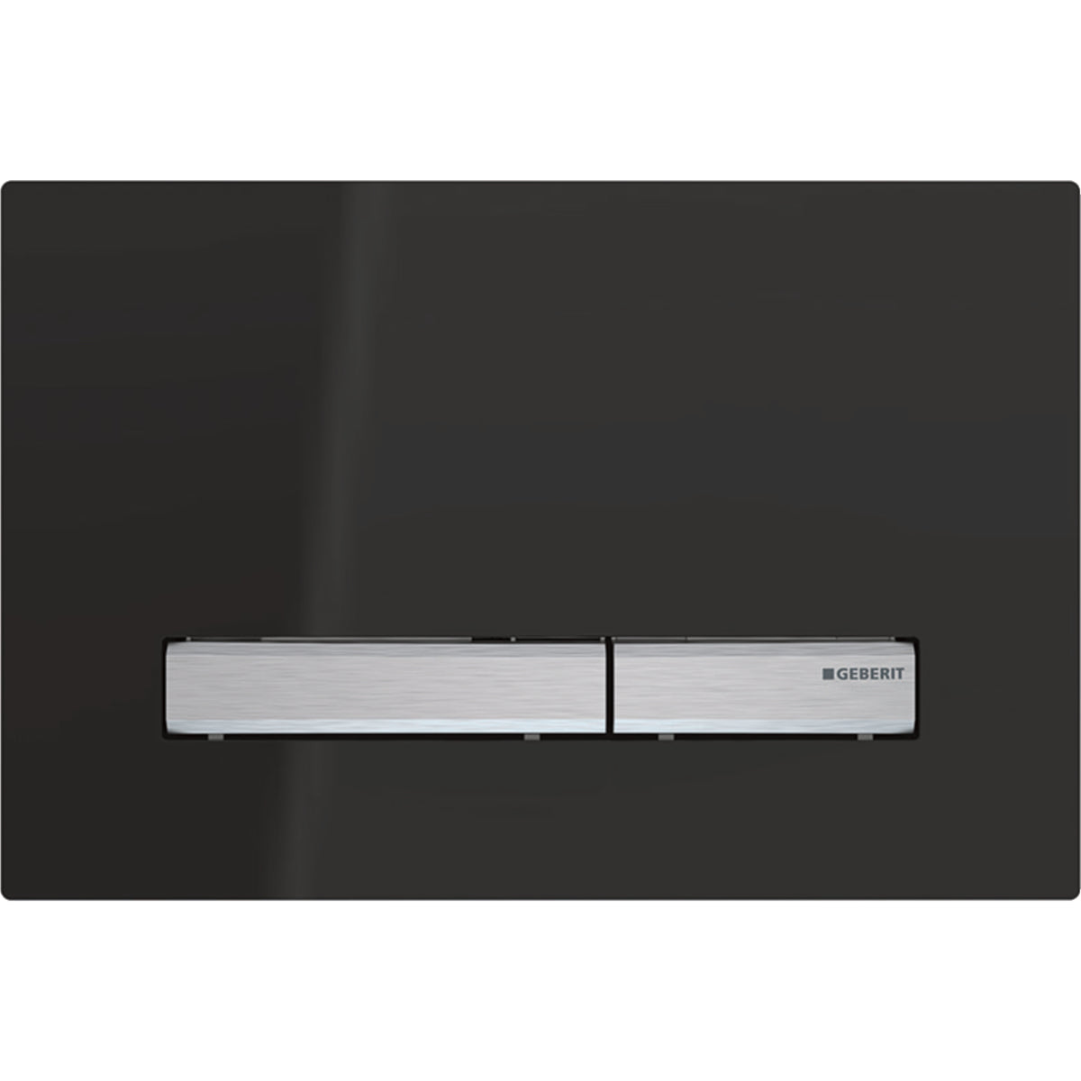 GEBERIT GE Betaetigungsplatte Sigma50 2-Mengen schwarz RAL9005, square   – 115.788.DW.2
