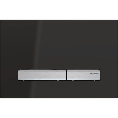 GEBERIT GE Betaetigungsplatte Sigma50 2-Mengen schwarz RAL9005, square   – 115.788.DW.2