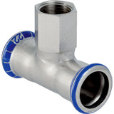 GEBERIT GE Mapress Edelstahl T-Stk. mit Abgang d22 x Rp1/2 x 22mm  – 31307