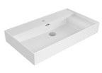 BOCCHI Bocchi Passion WT 80x46,5cm Ablage re. mit Hahn- und ÜL-Loch , weiß GL  – 1537-001-0126