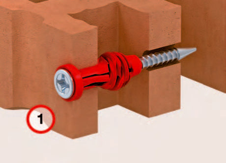 Alva Schlagdübel für Gipskarton, Hohlziegel 6x40 mm, Zylinder flach, PZ2 Antrieb - TF-ZK6X40KS