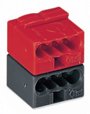 WAGO KNX/EIB Steckverbinderklemme 2x4-polig max. 0,8 mm², dunkelgrau/rot   – 243-211
