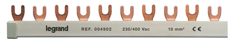 LEGRAND Gabelkammschiene, 3-polig, 1 m, 10 mm², für 3-polige LS-Schalter   – 004902
