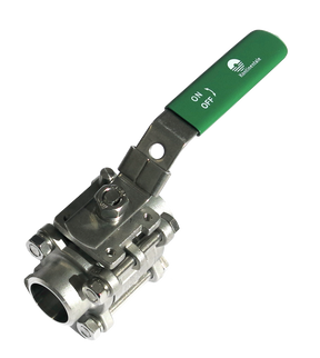 Alva Edelstahlkugelh. M3 3tlg AE 2" PN63 voll.DG 1.4408 ISO-Top sperrb.Hebel - ARTEKH3M3A50