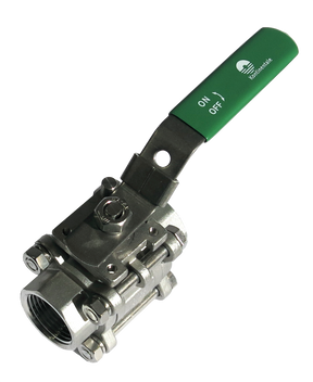 Alva Edelstahlkugelh. M3 3tlg IG 3/4" PN63 voll.DG 1.4408 ISO-Top sperrb.Hebel - ARTEKH3M3I20