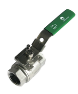 Alva Edelstahlkugelh. M3 2tlg IG 1/4" PN63 voll.DG 1.4408 ISO-Top sperrb.Hebel - ARTEKH2M3I8
