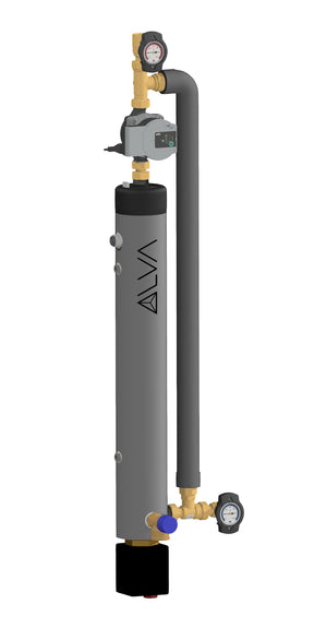 Alva CS E-Booster Bodenmontage mit Pumpe und Rohrsatz  RL-Hochhaltung - ALEBOOSTERBODEN