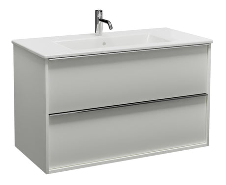 Alva Pura 1.0 Unterschrank m. Keramik-WT 2 Auszüge, 102x62x49cm, Weiß Matt - AQBMPUWTUSK3WM
