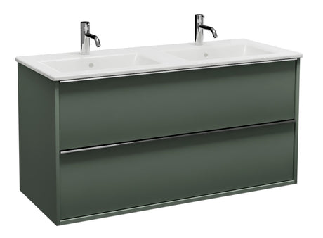 Alva Pura 1.0 Unterschrank m.Keramik-DWT 2 Auszüge, 122x62x49cm, Rauchgrün Matt - AQBMPUWTUSK4RG