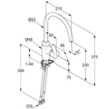 Alva Una 1.0 Spültischarmatur hohe Ausführung, Chrom - AQSPTH1