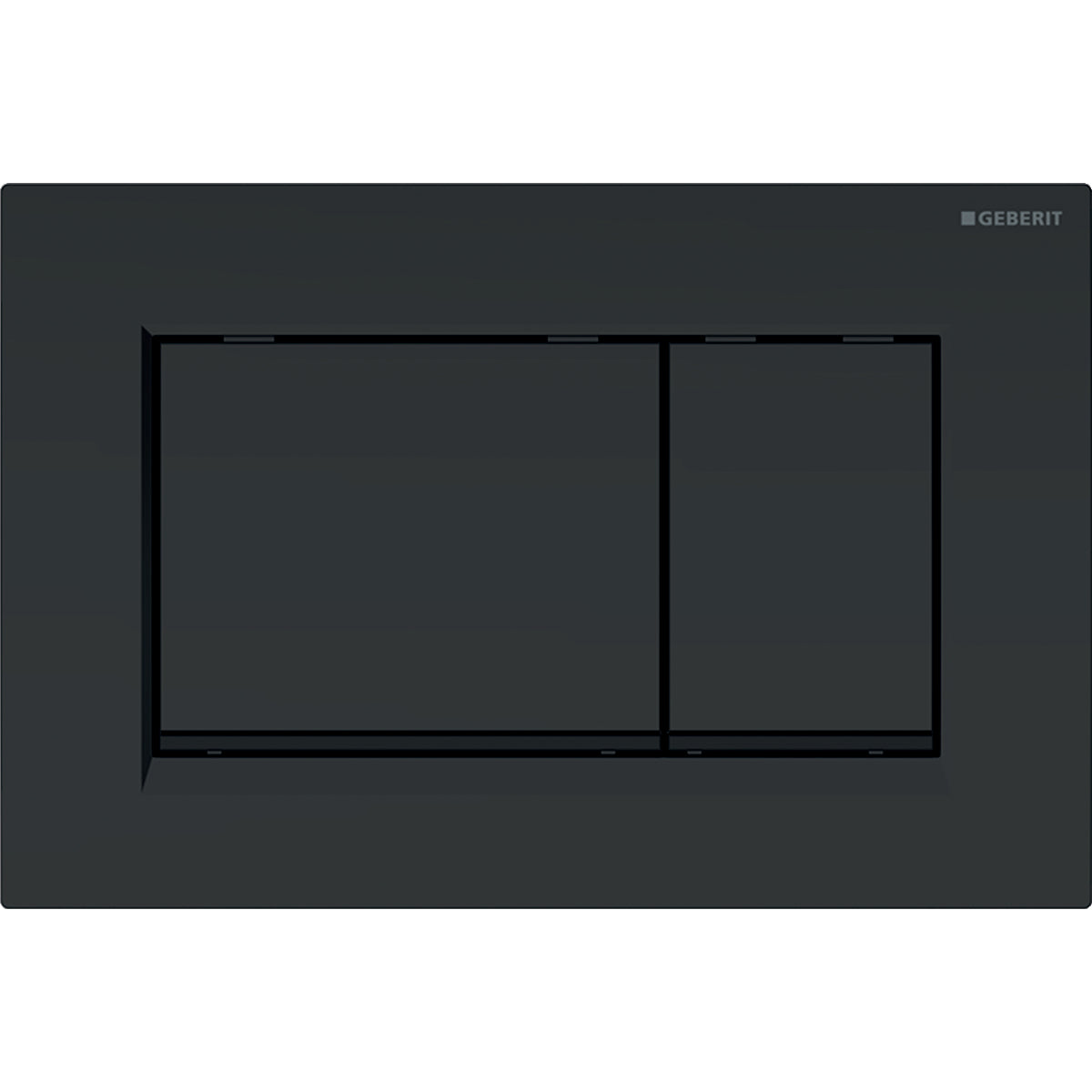 GEBERIT GE Betaetigungsplatte Sigma20 2-Mengen Kunststoff, mattschwarz, square   – 115.883.16.1