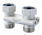 ALVA Umlenkstück DG-Form 3/4", Messing vernickelt