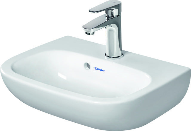 DURAVIT Duravit D-Code Handwaschbecken 450x340mm mit Überlauf, m.Hahnlochbank, weiß   – 7054500002