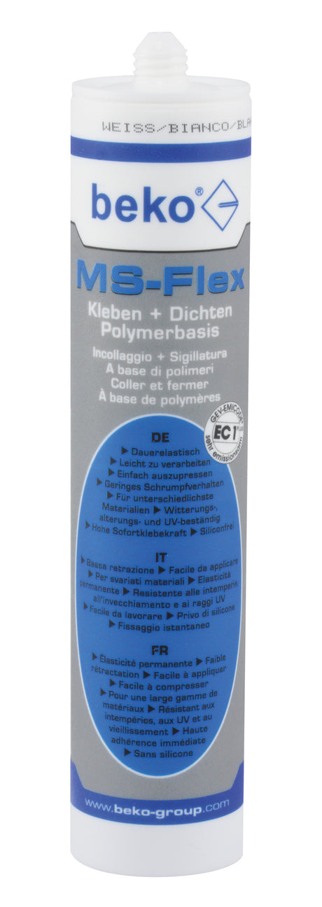 Alva MS-Flex Kleben+Dichten 300 ml, stark haftend klebt Spiegel Fliesen usw. - ACUKB