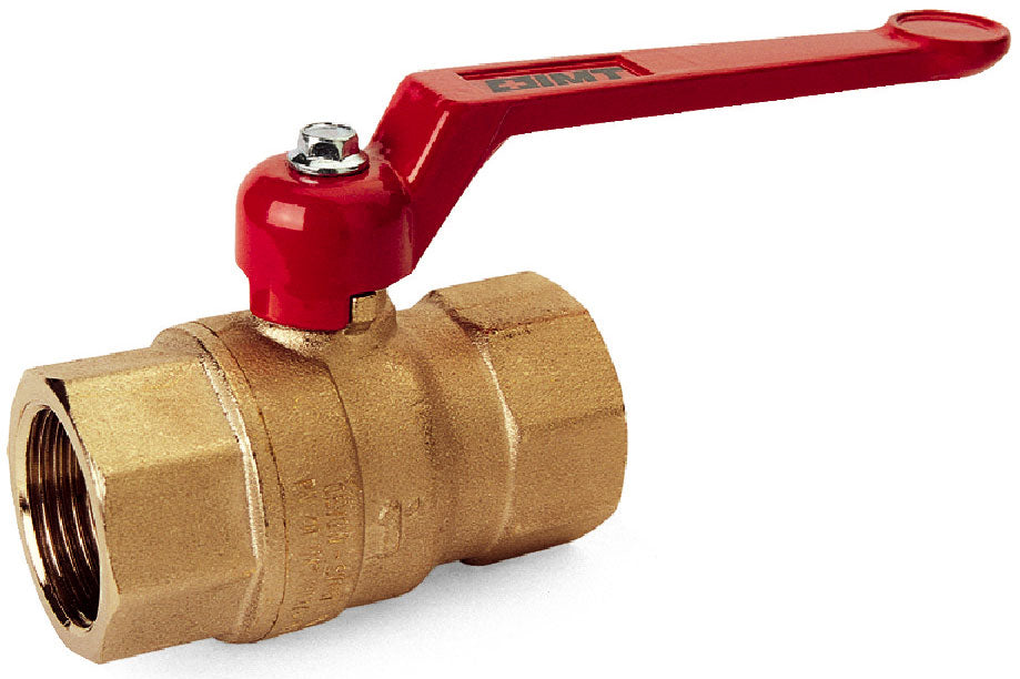 Alva Universal-Kugelhahn 1" Messing DVGW f. Gas u.Wasser Griff Rot max.150C - ACKHG1RO