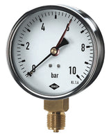 Alva Manometer Fig.2605(2) 1/2" 100mm Durchmesser 0-4 bar Anschluss unten - AL2605-1004