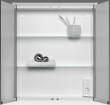 Alva Varia Spiegelschrank 54x63x15cm, LED-Lightstrip, Weiß - AQBMVASPS1