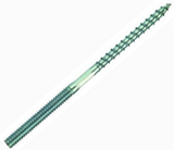 Alva Paket Stockschraube m Flaeche, (25 Stk.) ohne Bund 10x120mm verz. - ACSTSCHOB1012VE