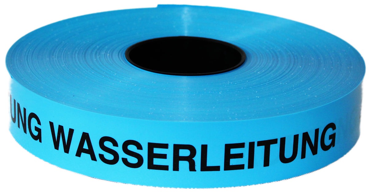 ALVA Trassenwarnband, blau, Rolle 250m, 40x0,15mm, Achtung Wasserleitung