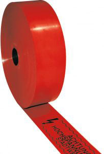 Alva Ortungsband Nr.4, rot, Rolle 250m 40x0,15mm, Achtung Kabel - SNOWBAKAB