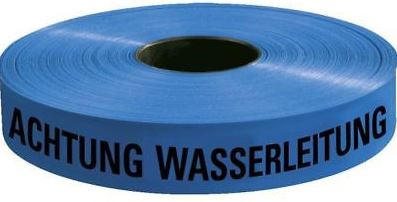 Alva Ortungsband Nr.4, blau, Rolle 250m 40x0,15mm, Achtung Wasserleitung - ACOWBAW