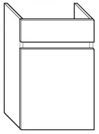 ALVA Viva Unterschrank 1 Tür rechts für WT7, 40x60x26cm, Weiß
