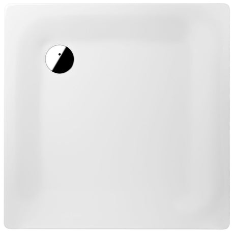 Alva Forta Stahlemail Brausetasse 90x90x2,5cm, schweres Mod.,Weiß oh.Füsse - AQBTFOBT90FS