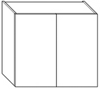 ALVA Viva Hängeschrank mit 2 Türen, 70x62x32cm, Weiß