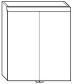 Alva Prima Spiegelschrank, Korpus verspiegelt, 60x69x16cm, LED-Beleuchtung - AQBMPRSPS1