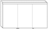 Alva Prima Spiegelschrank, Korpus verspiegelt, 120x69x16cm,LED-Beleuchtung - AQBMPRSPS4