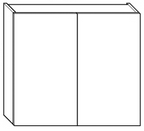 Alva Viva H„ngeschrank mit 2 Tren, 70x62x17cm, Weiá - AQBMVIHGS2W