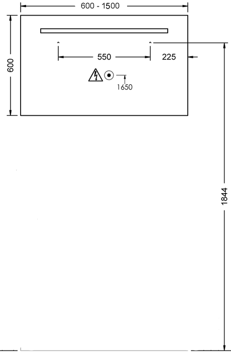 Alva Viva LED-Lichtspiegel 60x60x2,6cm, ohne Schalter, Chrom-Optik - AQBMVILS1