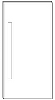 Alva Viva LED-Lichtspiegel reversibel 40x80x2,6cm, ohne Schalter, Chrom-Optik - AQBMVILS8