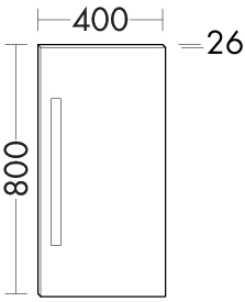 Alva Viva LED-Lichtspiegel reversibel 40x80x2,6cm, ohne Schalter, Chrom-Optik - AQBMVILS8
