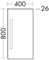 Alva Viva LED-Lichtspiegel reversibel 40x80x2,6cm, ohne Schalter, Chrom-Optik - AQBMVILS8