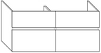 ALVA Viva Unterschrank für WT6 4 Auszüge, 130x60x48cm, Weiß