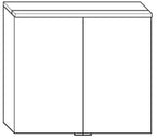 Alva Viva Spiegelschrank, Korpus verspiegelt, 60x62x17cm, LED-Aufsatzleu. - AQBMVISPS1