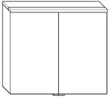 Alva Viva Spiegelschrank, Korpus verspiegelt, 60x62x17cm, LED-Aufsatzleu. - AQBMVISPS1