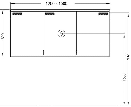 Alva Viva Spiegelschrank, re.,Korp. verspiegelt, 150x62x17cm,LED-Aufsatzleu. - AQBMVISPS9R