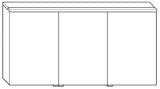 Alva Viva Spiegelschrank, li.,Korp. verspiegelt, 140x62x17cm,LED-Aufsatzleu. - AQBMVISPS8L